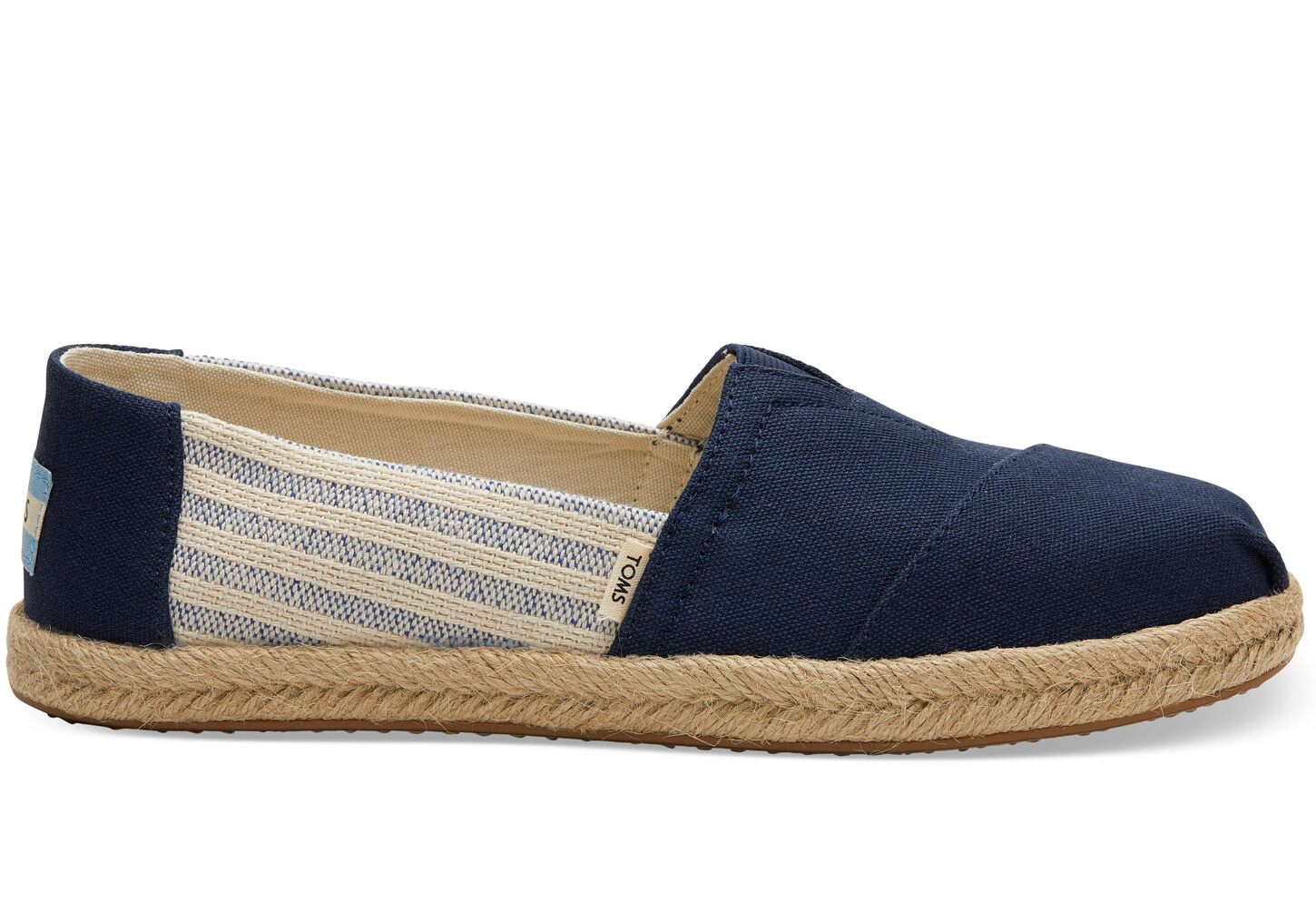 Toms Ivy League Stripes - Womens Alpargata Espadrilles - Navy - NZ - 628347MDQ